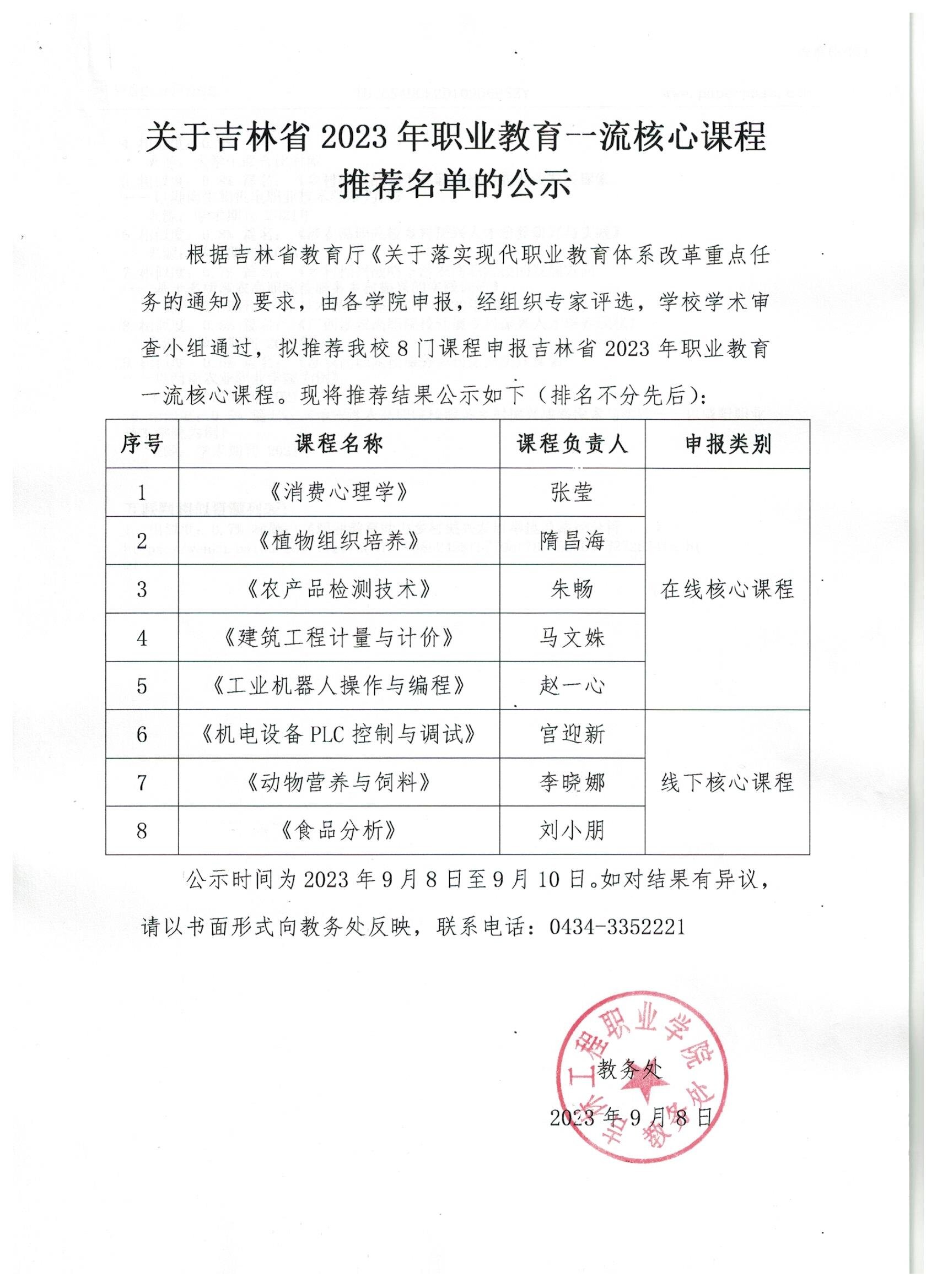 关于吉林省2023年职业教育一流核心课程推荐名单的公示_proc.jpg